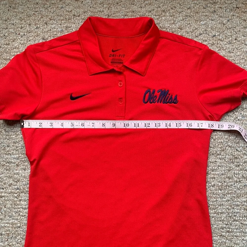 NIKE Ole Miss Red Dri-Fit Polo Shirt